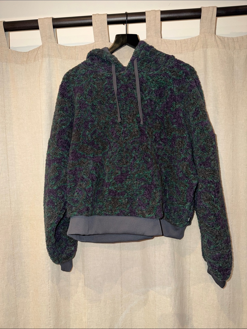 Vans Men’s Sherpa Hoodie in Green & Purple